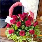 send 25 Red Roses Basket delivery