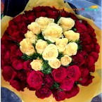 send 75 red yellow roses bouquet delivery