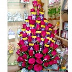 send 45 red roses 20 dairy milk chocolate bouquet delivery