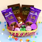 send Hamper of Temptations Dairy Milk Silk Hand Made Chocolate delivery