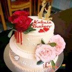 send 3kgs 2 tier roses vanilla cake delivery