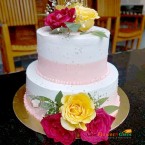 send 3kg 2 tier roses vanilla cake delivery