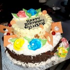 send 3kg two tier butterscotch black forest cake  delivery