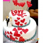 send 5 kg 2 tier designer fondant cake 1 delivery