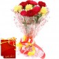 Mix Carnations bunch with Greeting