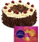 Black Forest Cake Half Kg N Cadbury Celebrations Chocolate Gift