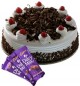 Eggless Black Forest Cake 1Kg N Chocolate Gifts