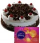 1Kg Eggless Black Forest  Cake N Chocolate Gifts