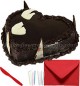 Eggless 1kg Heart Shape Chocolate Cake Greeting Card
