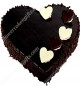 1Kg Dutch Chocolate Heart Shape Eggless Cake