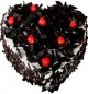 Heart Shape 1Kg Black Forest Eggless Cake