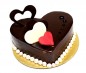 1Kg Heart Shape Chocolate Cake