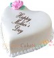 1Kg heart shaped vanilla cake