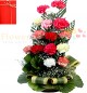 15 Mix Color Carnations in Basket