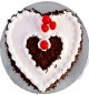 1Kg Eggless Heart Shaped Black Forest Cake