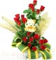 Teddy n Red Roses Bouquet