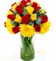 carnation n roses flower vase