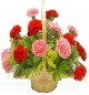 Carnations Flower Basket