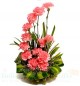 Pink Carnations Flower Basket