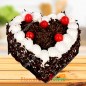 Half Kg Rich Heart Shape Blackforest Cake