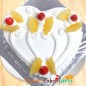 Half Kg pineapple cake heart shape
