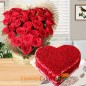 half kg heart shaped red velvet cake heart shape roses arrangements