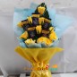 yellow rose n chocolate bouquet 