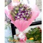 5 purple orchid bouquet