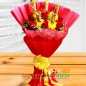 roses n five star chocolate bouquet