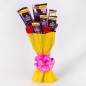 10 red roses and 8 dairy milk chocolate bouquet