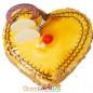 half kg eggless heart shape butterscotch cake