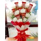 10 roses and 8 kitkat chocolate bouquet