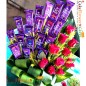 10 red roses with 20 dairy milk bouquet