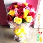 20 red yellow white pink roses bouquet