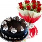 half kg eggless oreo cake roses bouquet
