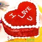 half kg red velvet heart cake 