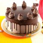half kg decorated chocolate truffle cake