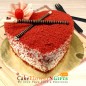half kg red velvet heart shape cake