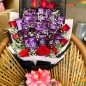 10 red roses 30 dairy milk chocolate bouquet