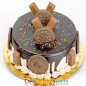 half kg eggless oreo kit kat chocolate Cake