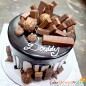 half kg eggless kitkat ferrero chocolate cake