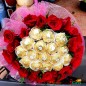 20 red roses 16 Ferrero Rocher Chocolates Bouquet