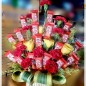 10 red carnation 5 yellow rose 25 kitkat chocolate bouquet