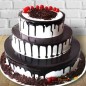 5kgs 3 tier black forest cake
