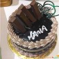 1kg chocolate cake kitkat design06