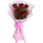 6 red roses bouquet