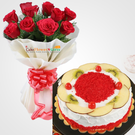 red-velvet-fruit-cake-and-red-roses-bouquet-2775