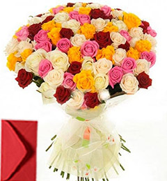 send 45 Mix Roses Bouquet delivery
