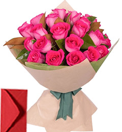 send 20 Pink Roses Bouquet delivery