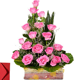 send 15 Pink Roses Bouquet delivery